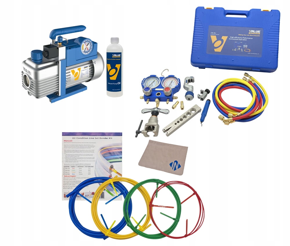 Set Na Klimatizáciu Vákuová Pumpa Value V-i125Y-R32+ VTB-5B-I Tyče