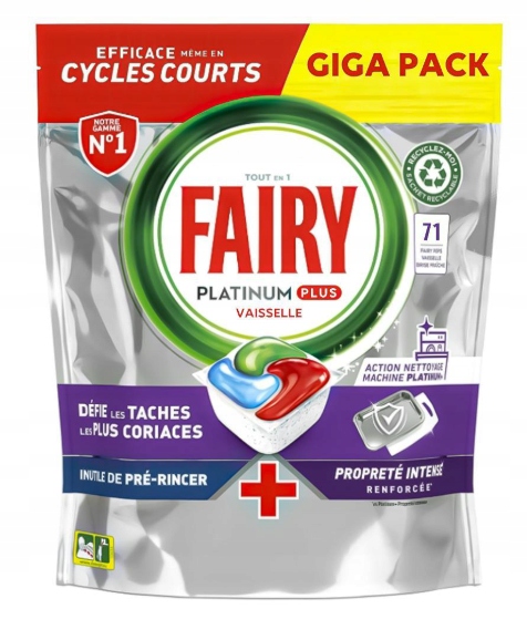 Levně Fairy Platinum Plus Kapsle do myčky nádobí 71 kusů