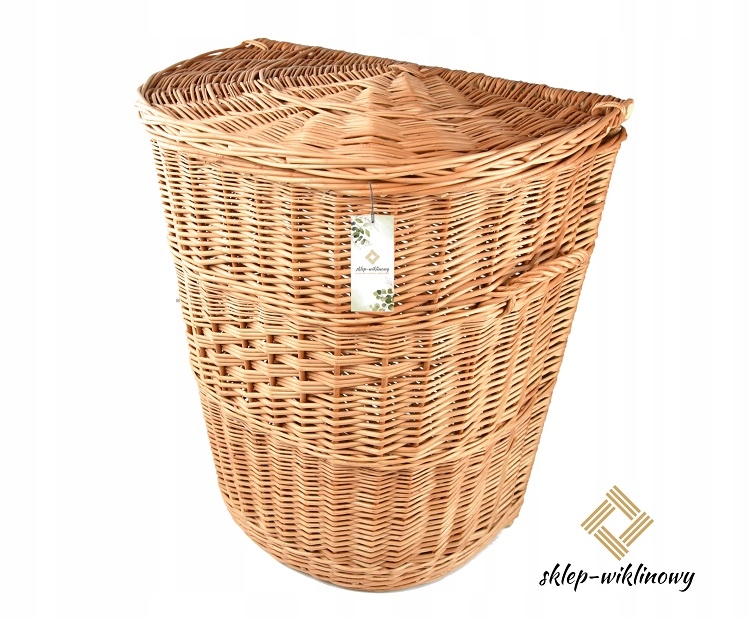 Koš na prádlo Kufr proutěný 50x34 H56 cm Polský