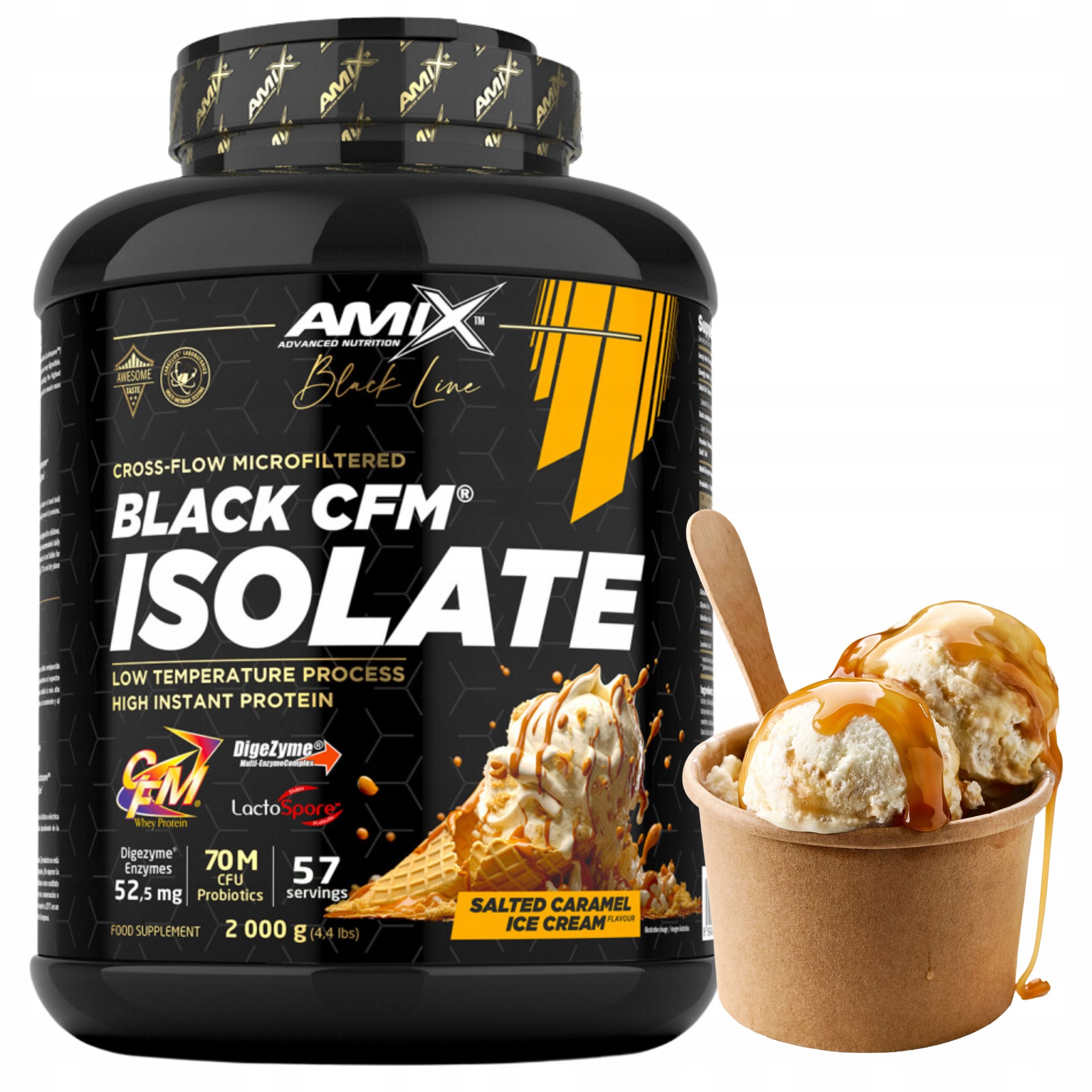 Protein Wpi Protein Proteinový izolát Slaný karamel Zmrzlina Cfm Amix 2 kg