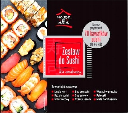 Levně Sushi set Velký 60-70 rolí Ideální jako dárek v krabičce House Of Asia
