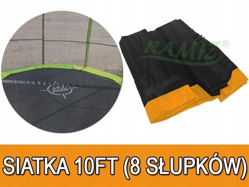 Siatka Do Trampoliny 305cm/10FT 8 pól Pomarańcz.
