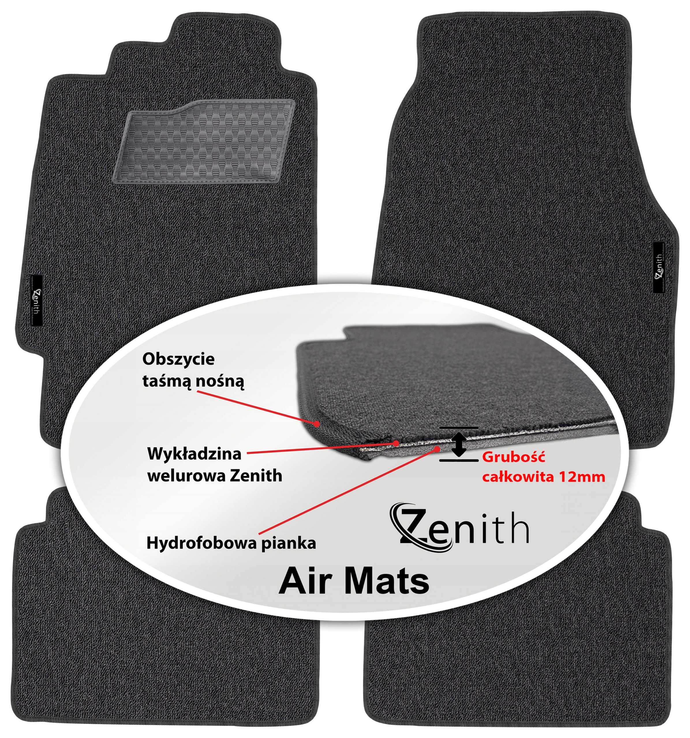 Honda Civic V Coupe 1994-1996 Velúrové koberčeky do auta Zenith Air Mats
