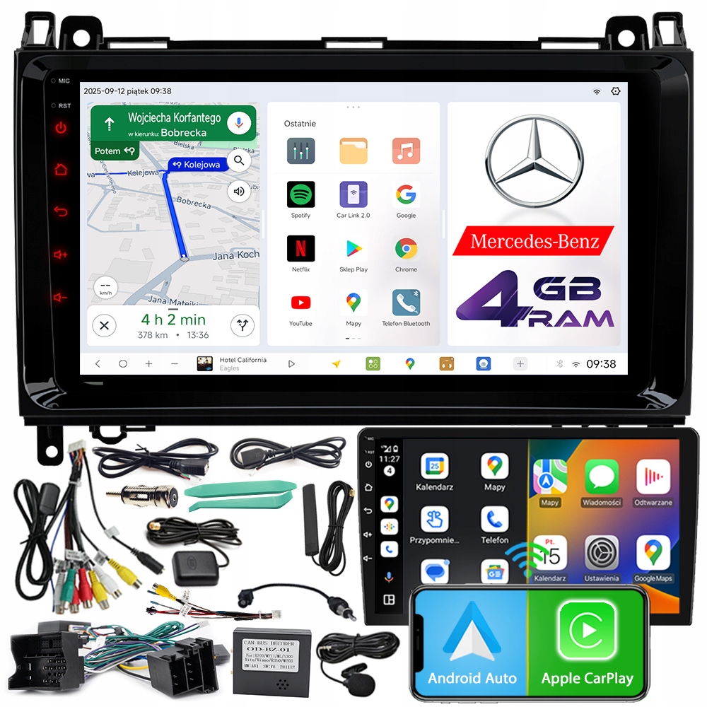 Autorádio Ncs D9 Mercedes Sprinter W906 2006-2019 Android 4GB Lte