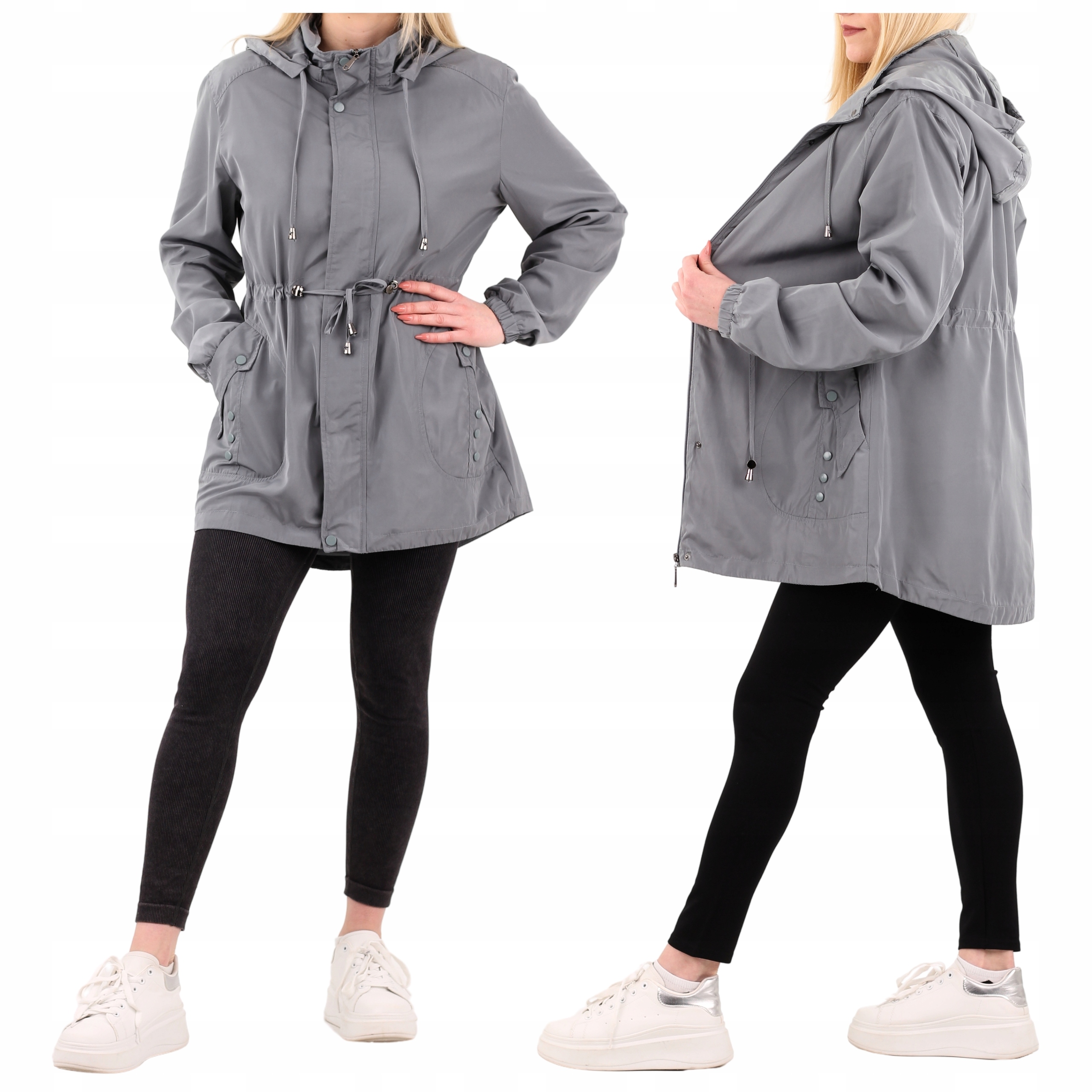 Kurtka damska parka wiosenna jesienna lekka przejściowa dużo rozmiarów