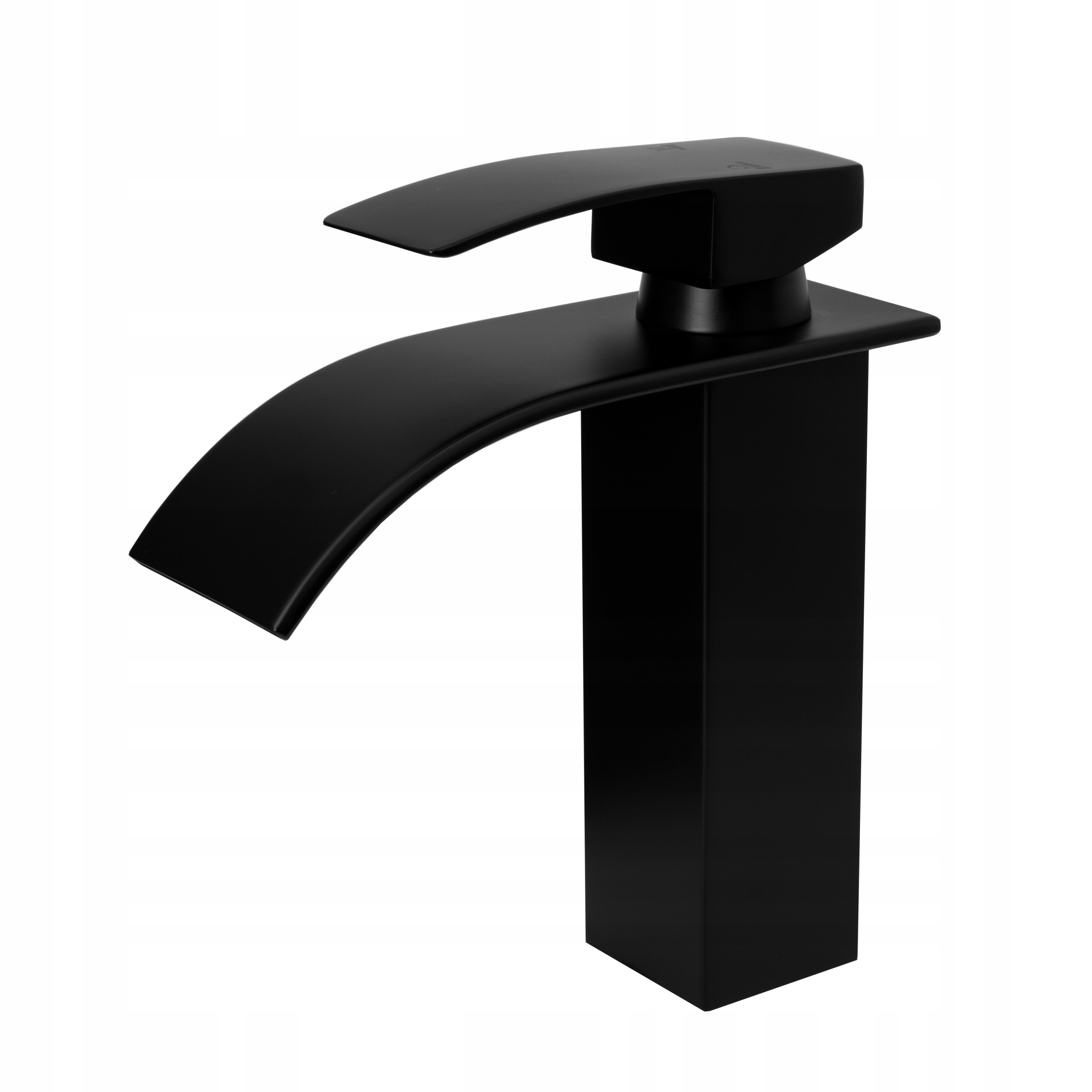 Kúpeľňová Umývadlová Batéria Nízka Kaskáda Vodopád Čierna Elva