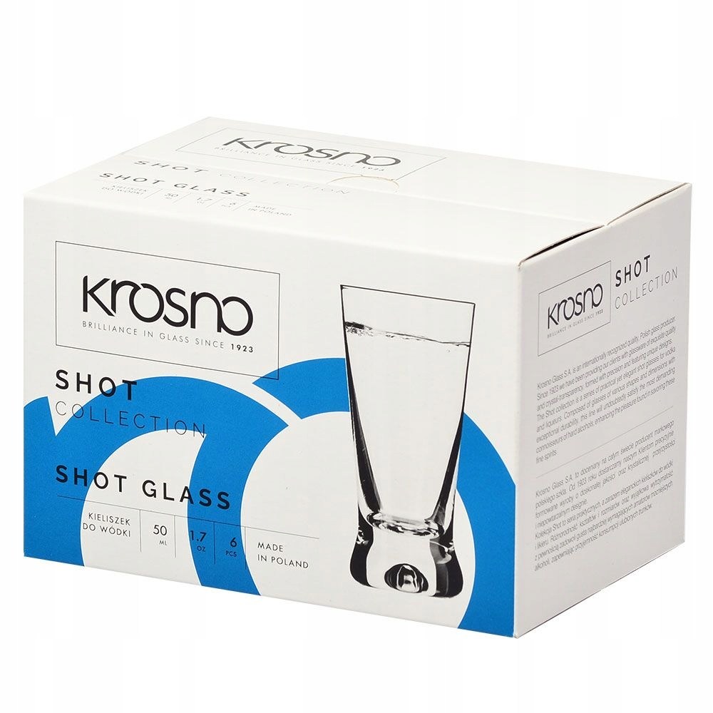 

Kieliszki do wódki Shot 50ml iksy 6 sztuk Krosno