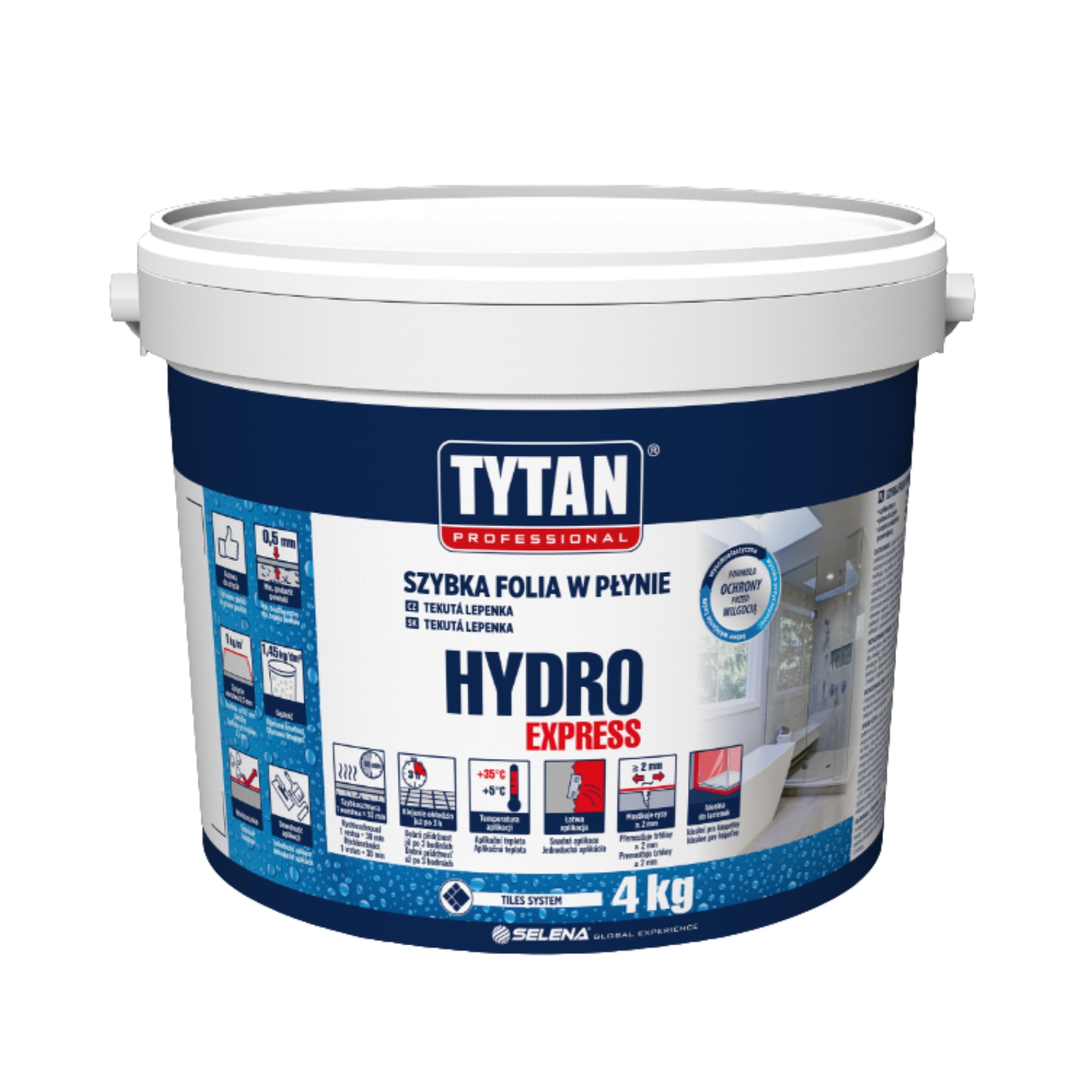 Tytan Płynna Folia Hydro Express 4KG Izolacja Przeciw Wilgoci Hydroizolacja