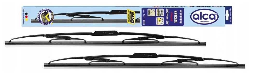 

Komplet Wycieraczki Przód Alca 530mm 480mm