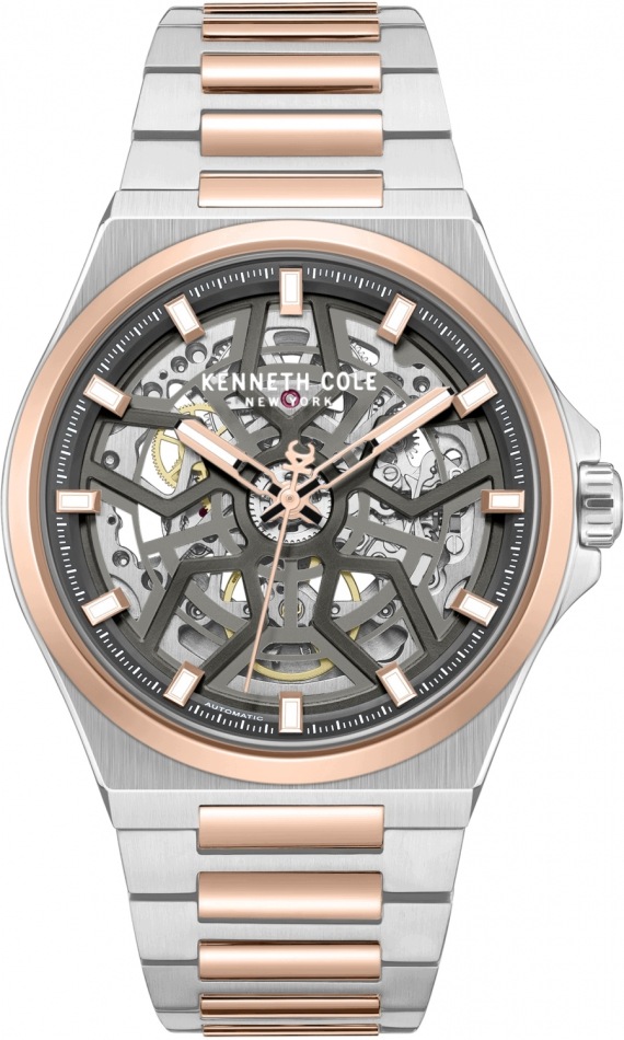 Zegarek męski Kenneth Cole KCWGY0065302 różowe złoto klasyczny skeleton