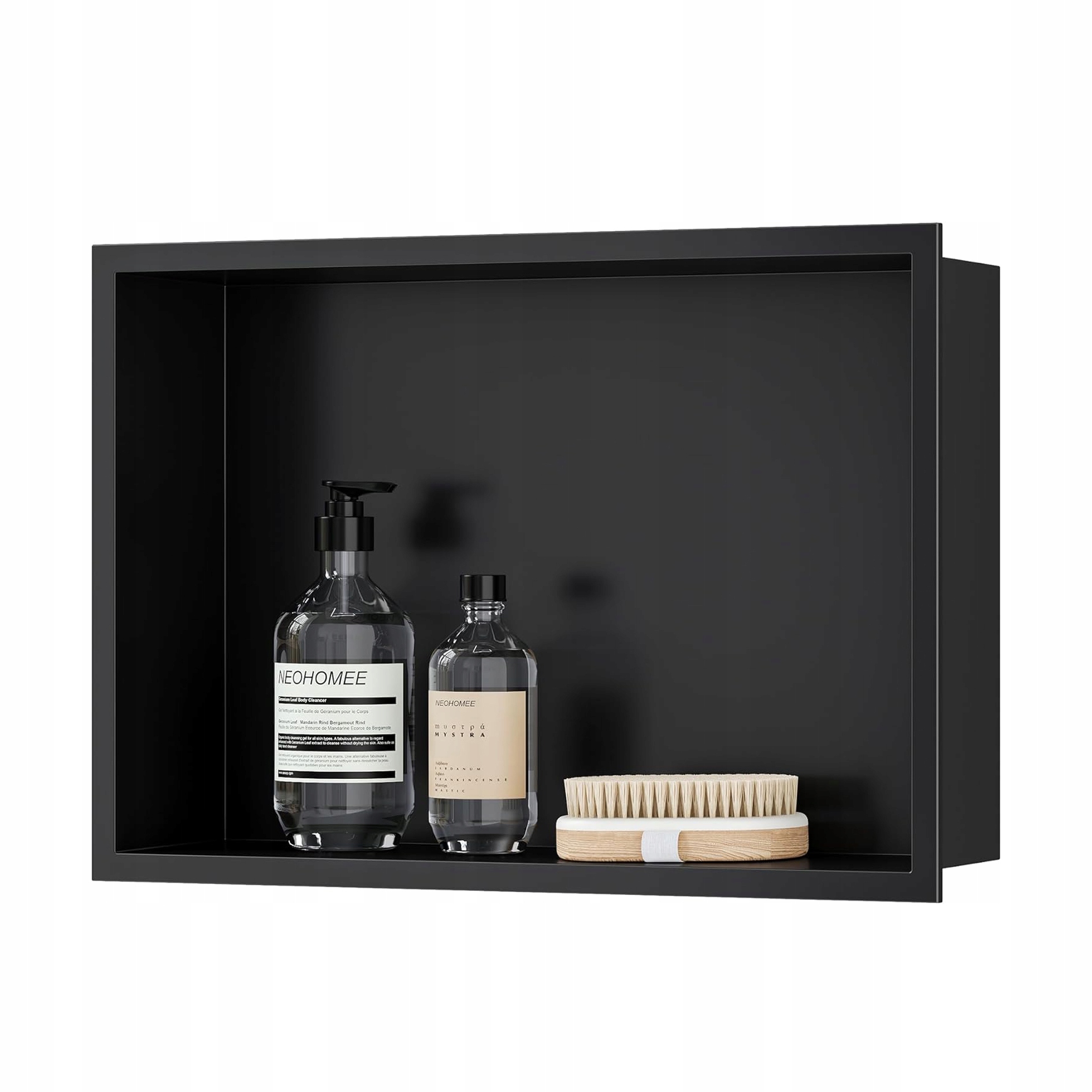 Vnitřní Police S Límcem 45x30x10CM Nerezová Ocel Černá Modern