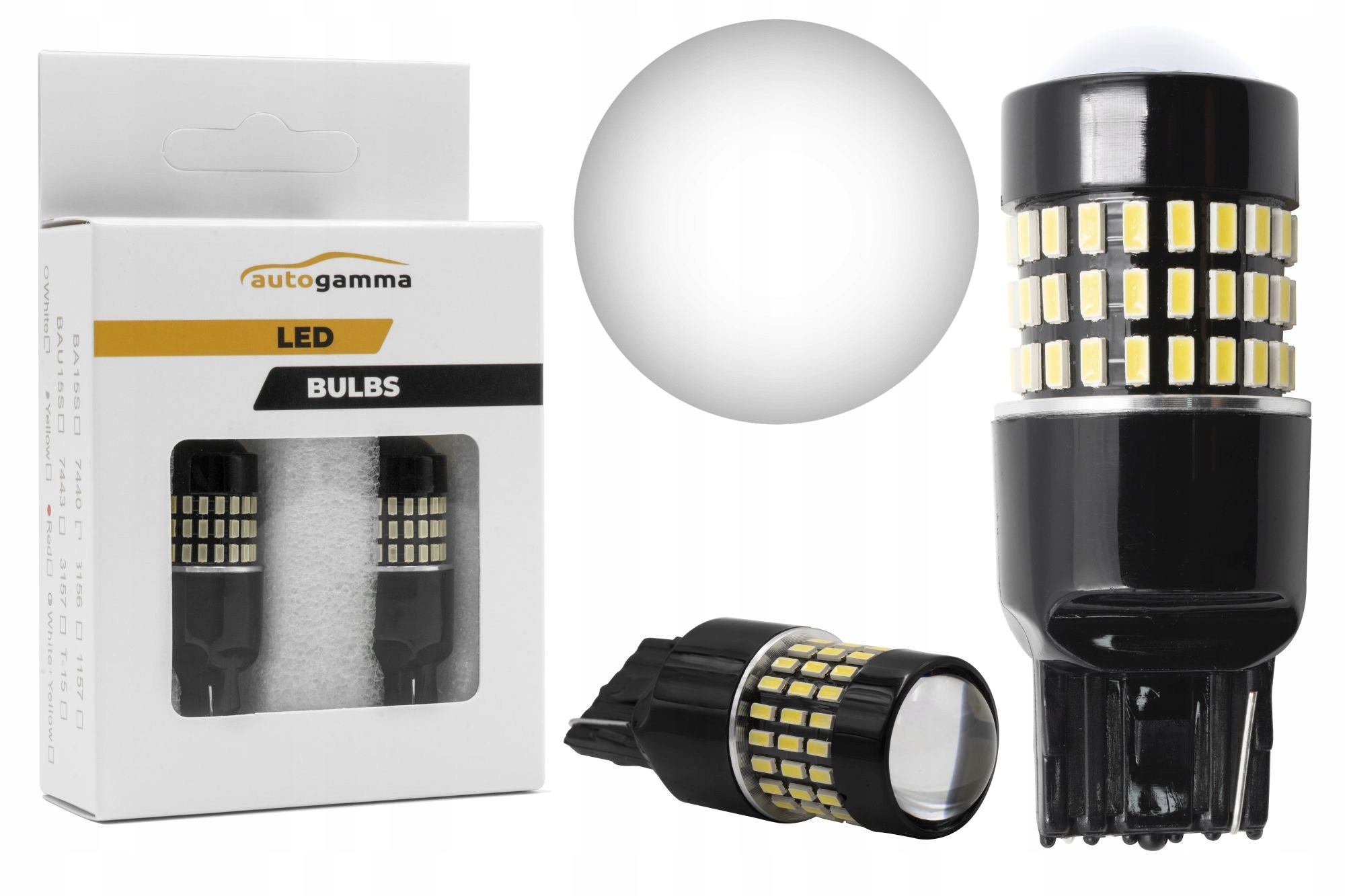 

Żarówka postojowa W21W Led 7440 Canbus Biała