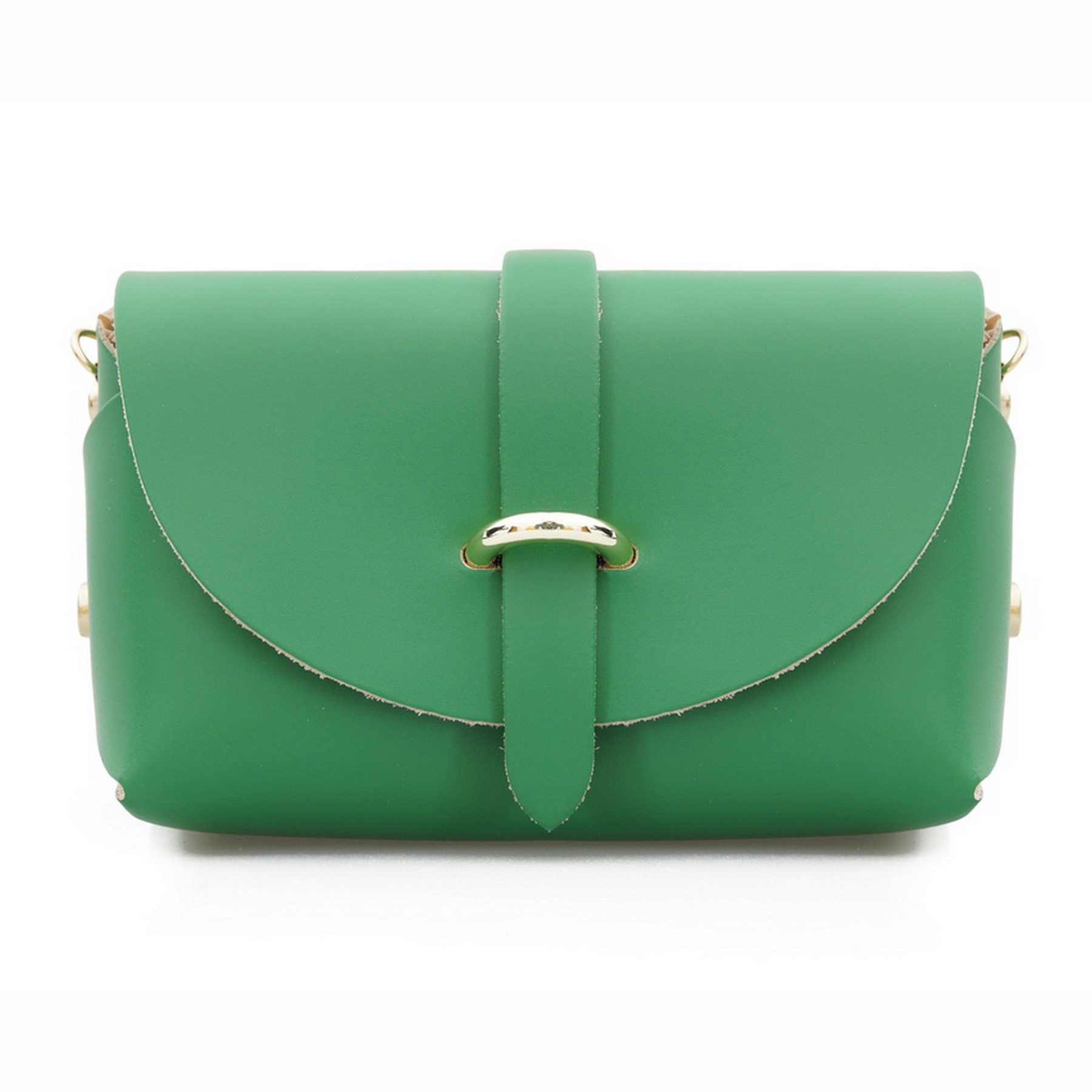 

Torebka skórzana listonoszka damska mini Zielona