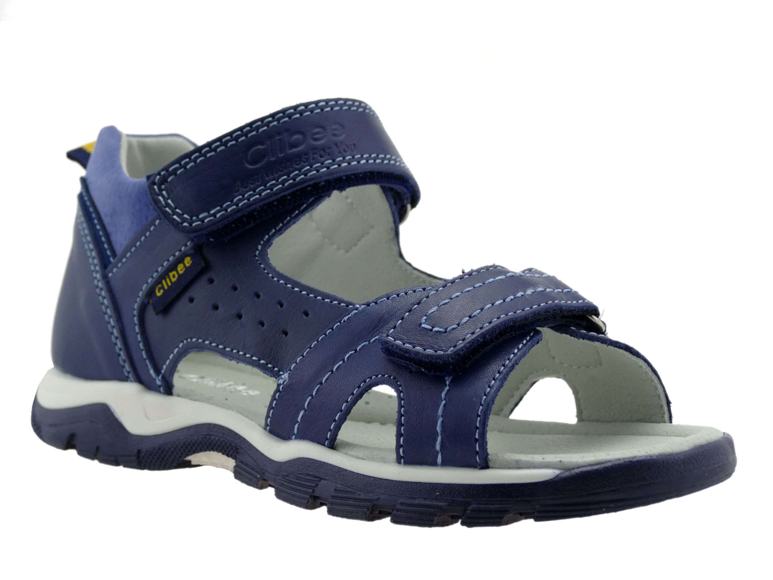 SANDAŁY CHŁOPIĘCE SKÓRZANE BUTY DZIECIĘCE RZEPY 35 Marka Clibee