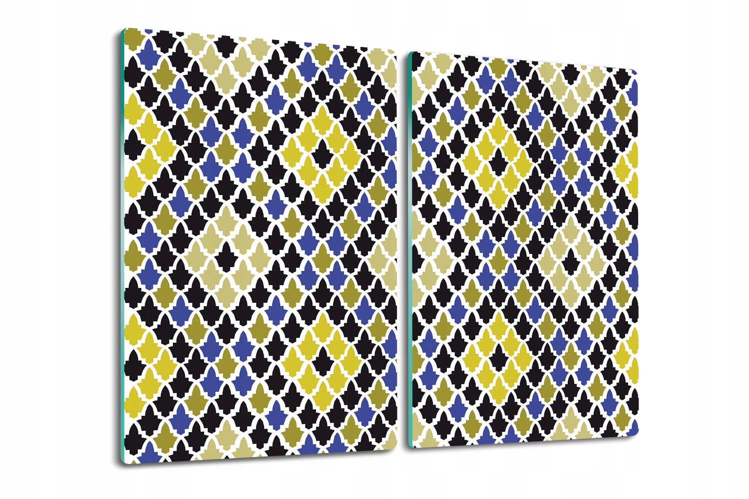 Kuchyňská Sklo na krájení, protiskluzová deska, 2x30x52, vzor Mozaika, kosočtverec