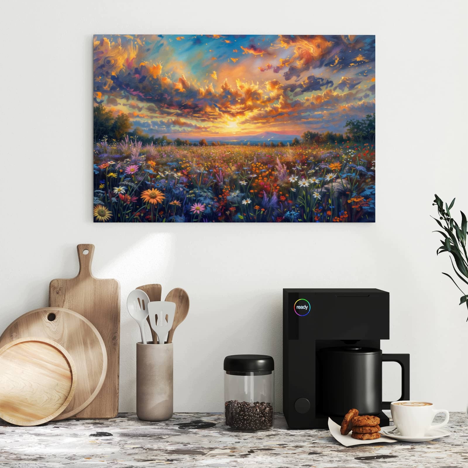 Magnetická tabule Louka dzikich květin Wieczorna 60 × 40 cm