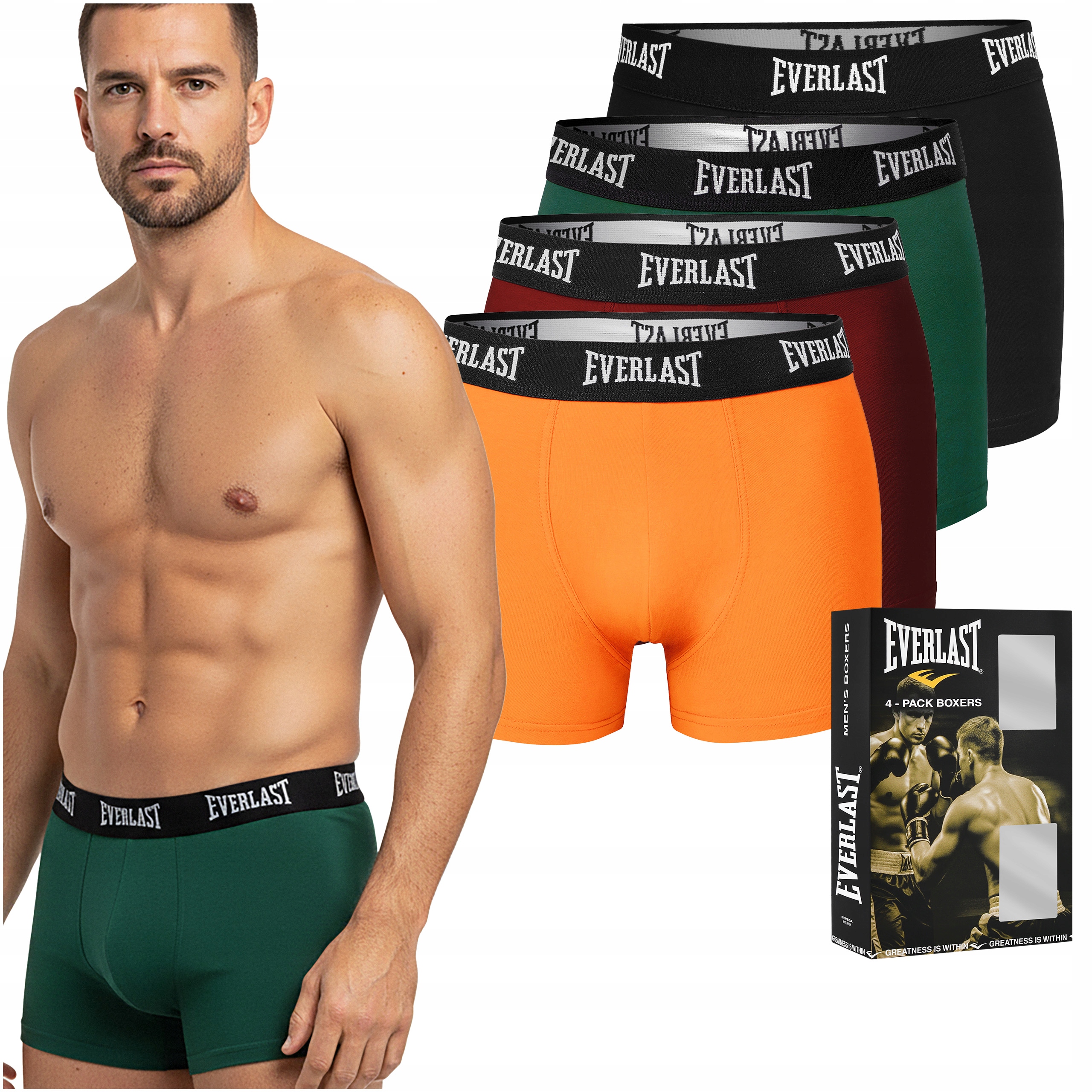 Everlast мужские боксеры EV004 смешанный цвет хлопок 4 шт
