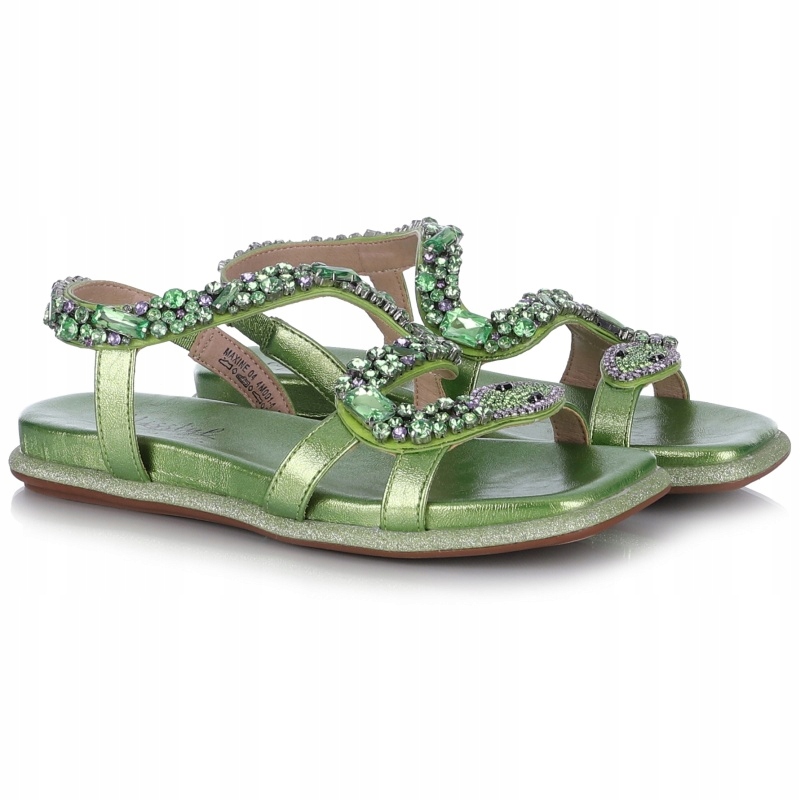 Dámské sandály Laura Vita Maxine 04 Vert 4M001-4 zelené Eko Kůže Vel. 37