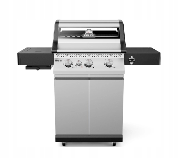 Grill gazowy Koler Krone Compact Pro Silver w srebrnym kolorze
