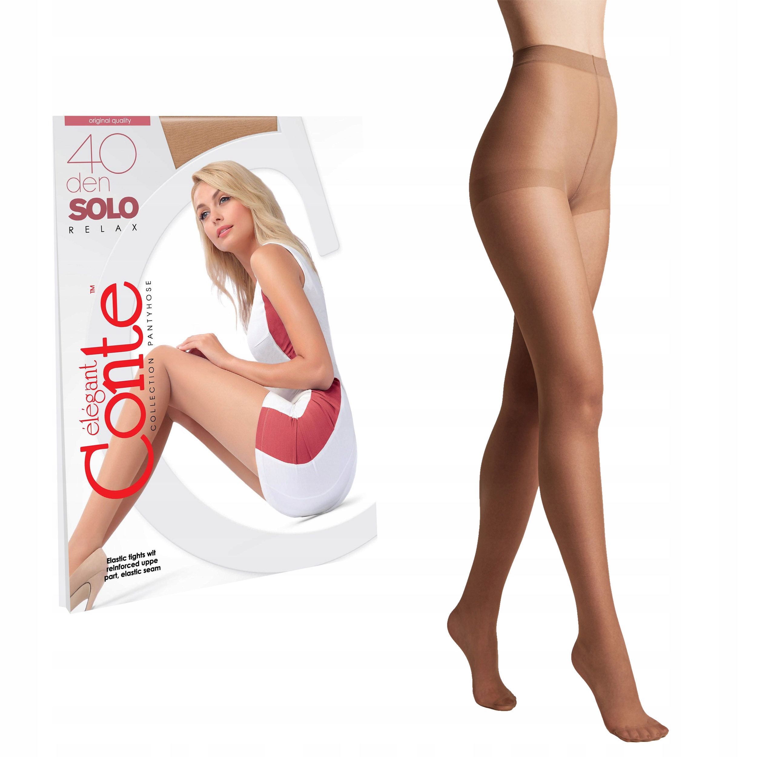 

Półmatowe rajstopy ze wzmocnionym tułowiem Solo 40