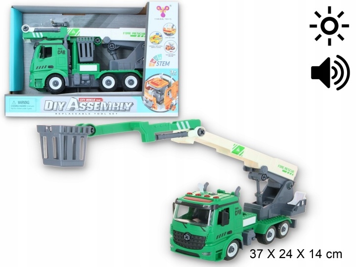 441702 POJAZD DŹWIG PODNOŚNIK DO SKRĘCANIA DŹWIĘK ŚWIATŁO