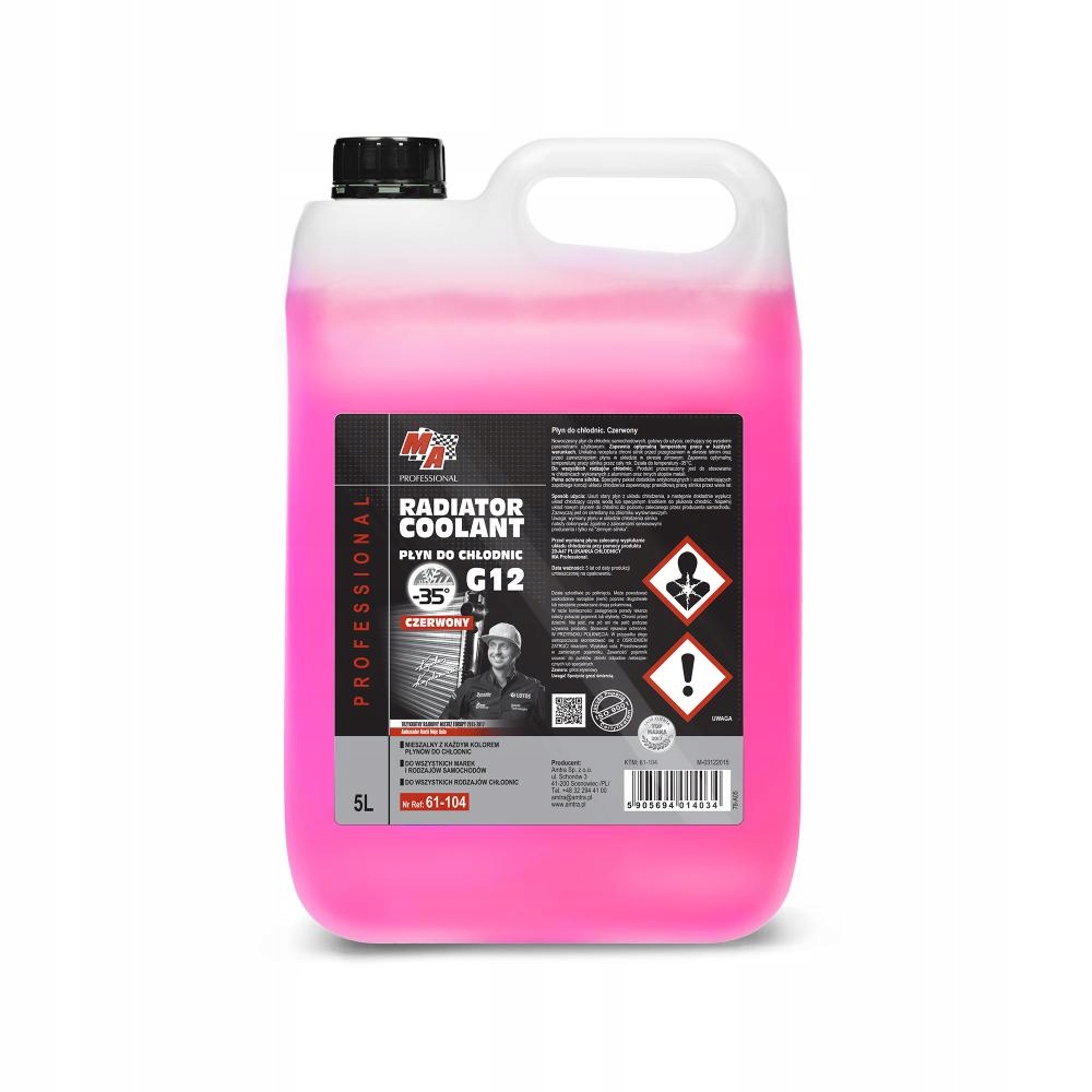 Płyn Do Chłodnic G12 (-35 C) 5L Ma Prof Czerwony