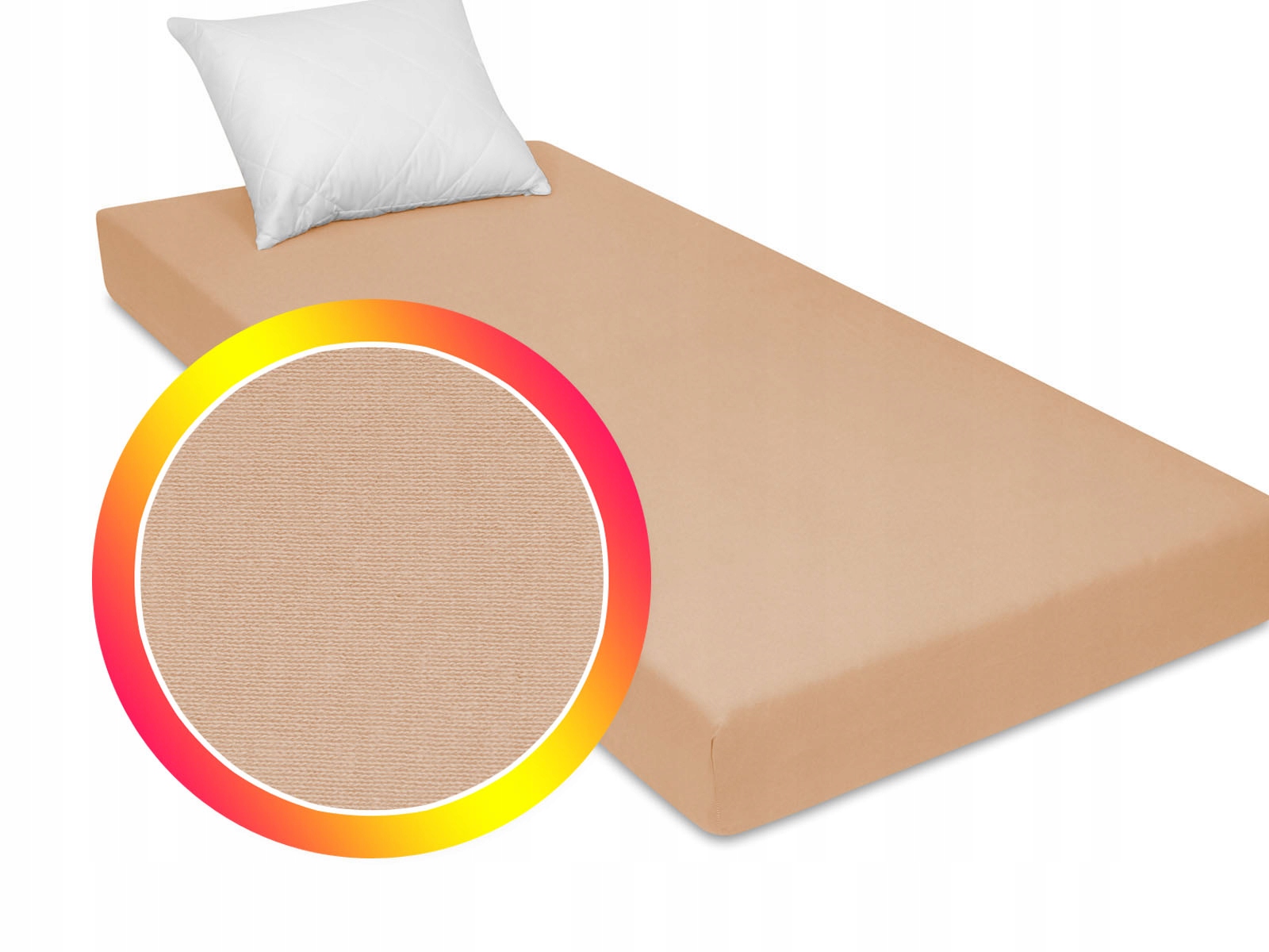 

Prześcieradło beżowe dla dzieci beżowe 80x190 cm