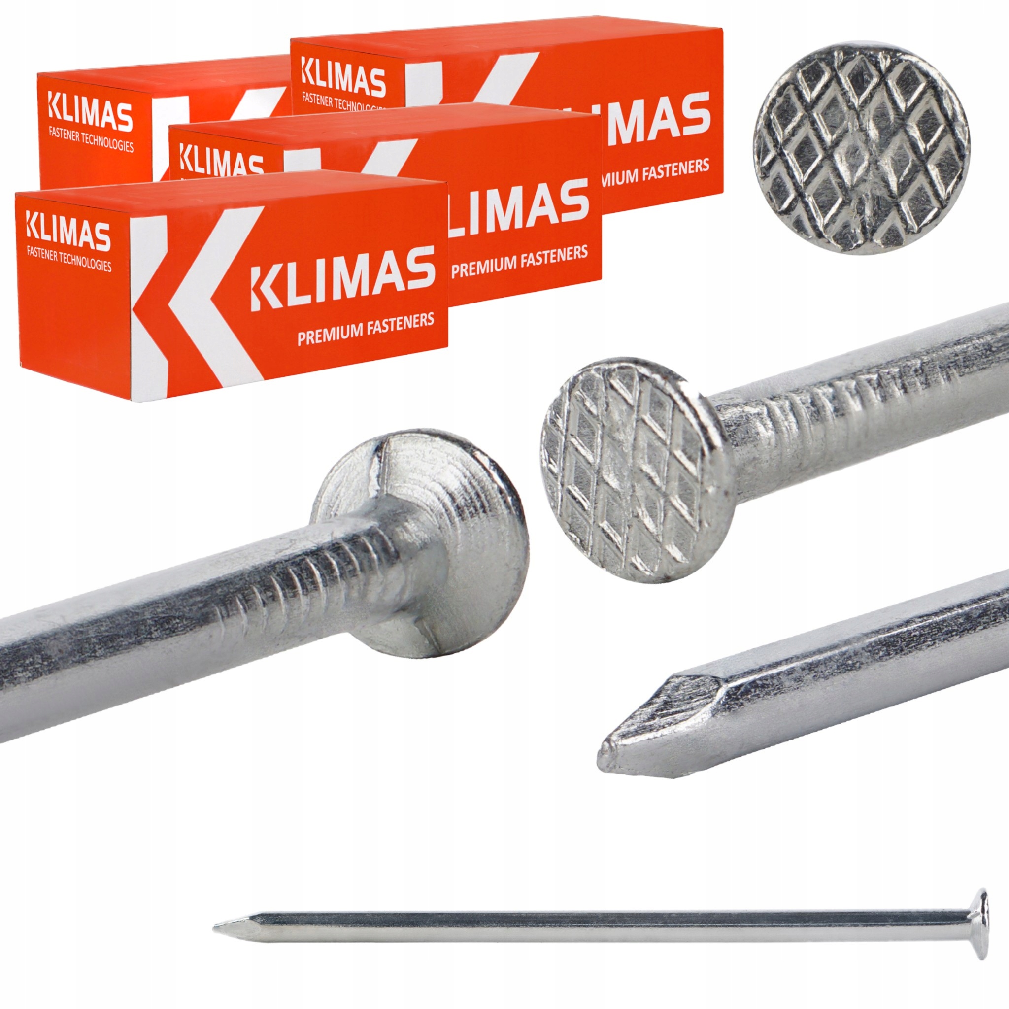 Stavebné klince 4,2 x 100 mm pozinkované 20 kg Klimas GBOC-42100