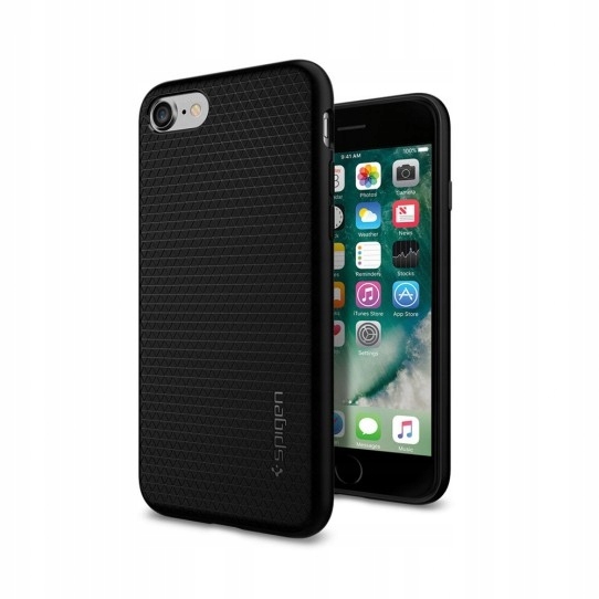 Spigen Liquid Air etui case obudowa iPhone 7/8/SE 2020 Se 2022 czarny-Zdjęcie-0