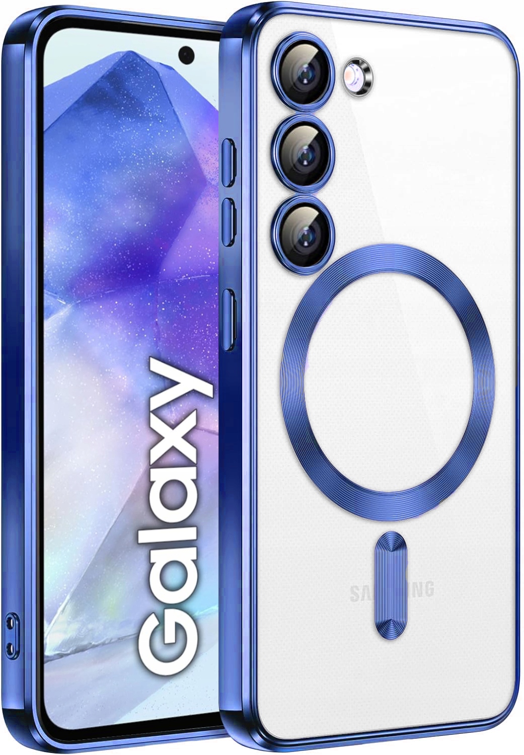 Etui do Samsung Galaxy A55 5G + SZKŁO I MAGNETYCZNE PLATING CASE do MagSafe Marka TeleProtector