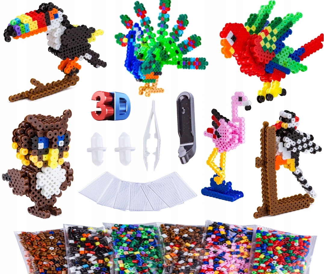 

Koraliki do prasowania 3D Prasowanki 6w1 3000 szt