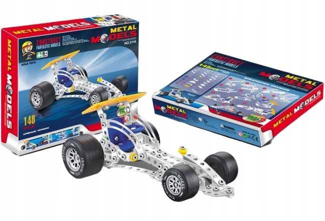 Legendarne metalowe klocki konstrukcyjne 148 elem 27X24