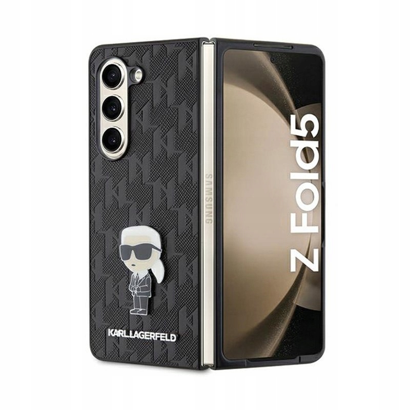 Karl Lagerfeld Nft Saffiano Monogram Ikonik Pin Pouzdro pro Samsung Galaxy Z Fol