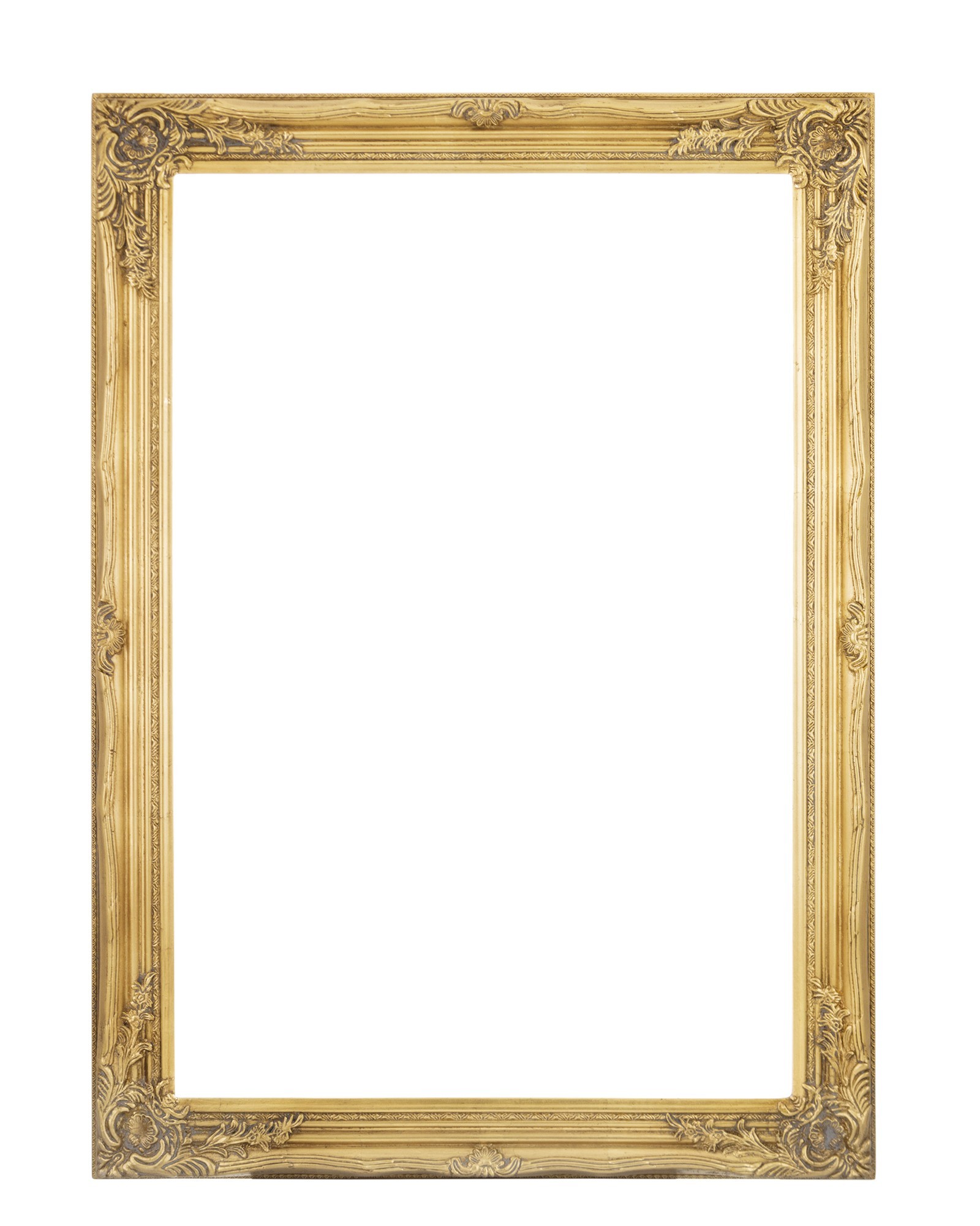 Zlatý zdobený starožitný rámik na zrkadlo obrazu 105x74 cm štýlový palácový