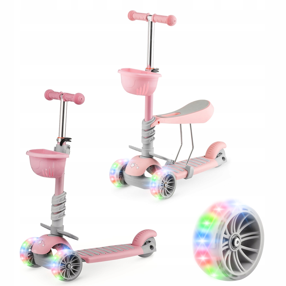 Hulajnoga Trójkołowa Balansowa Jeździk 3W1 Stars