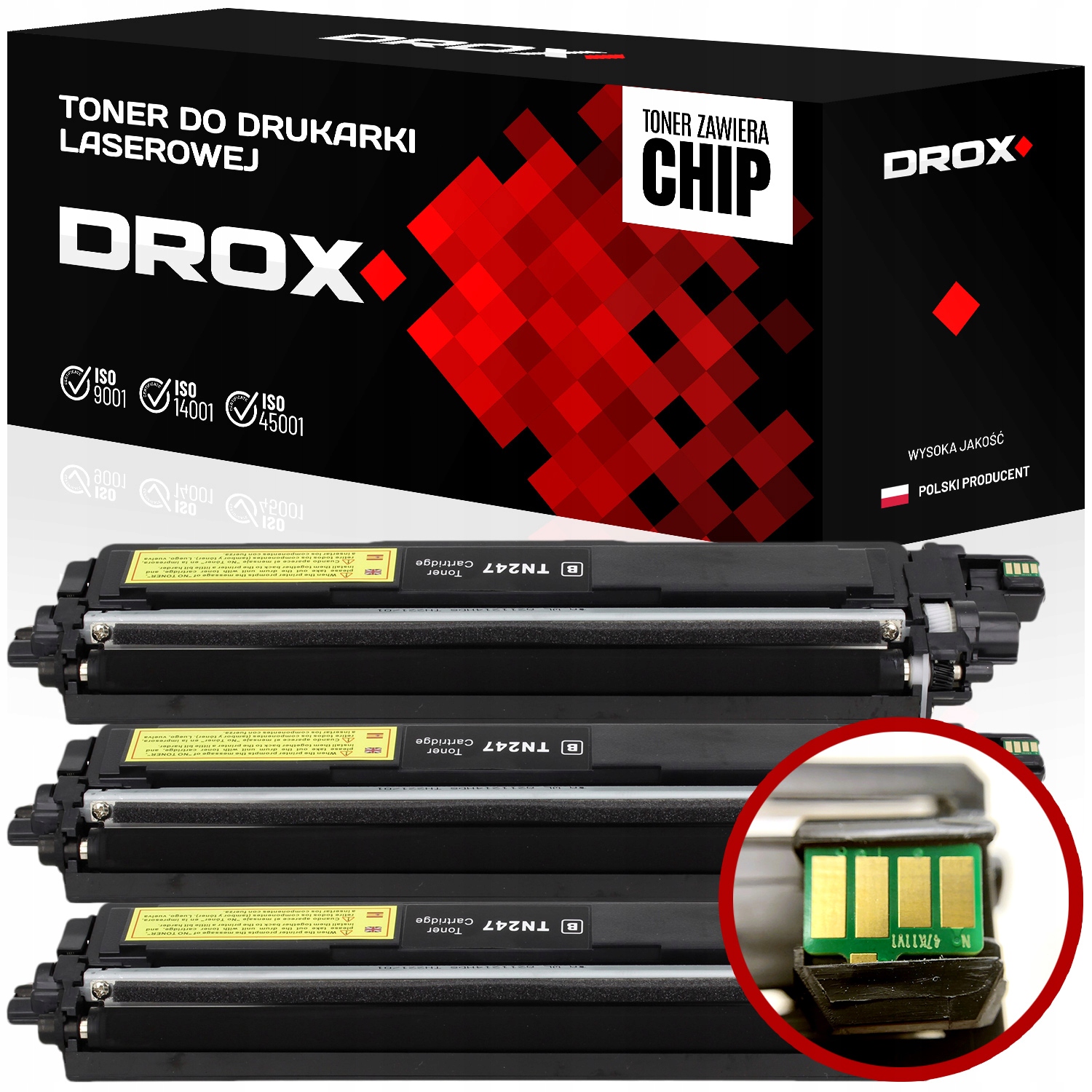 

3PAK TN243BK TN247BK do MFC-L3770CDW DCP-L3550CDW