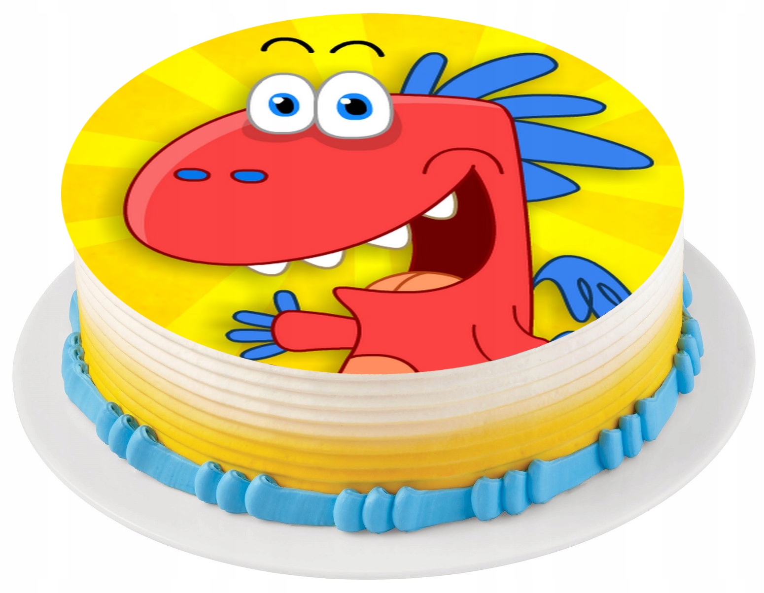 BARDZO GRUBY OPŁATEK NA TORT SMOK EDZIO DUŻY 20CM