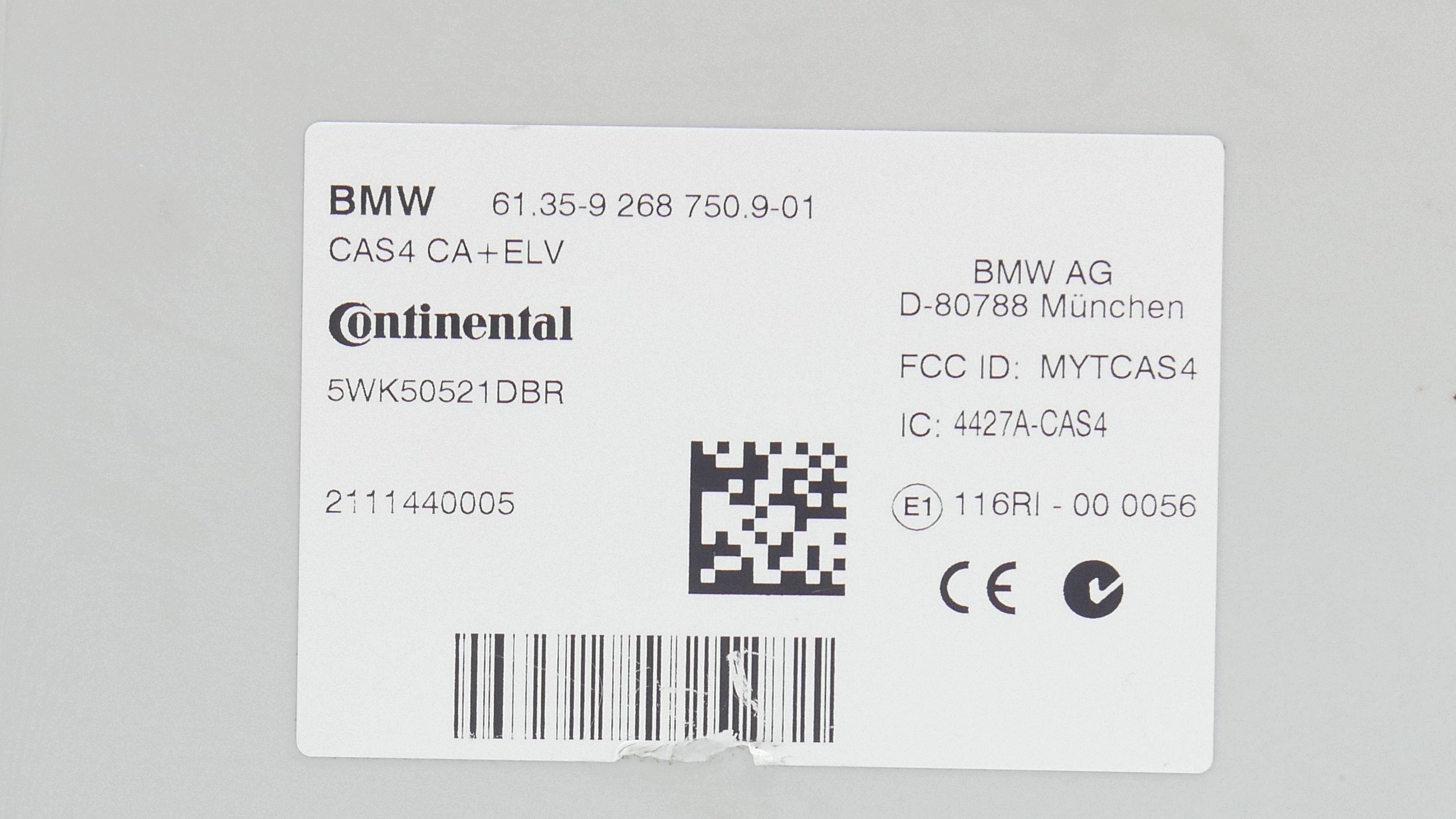 module control unit CAS CAS4 BMW M5 F10 9268750