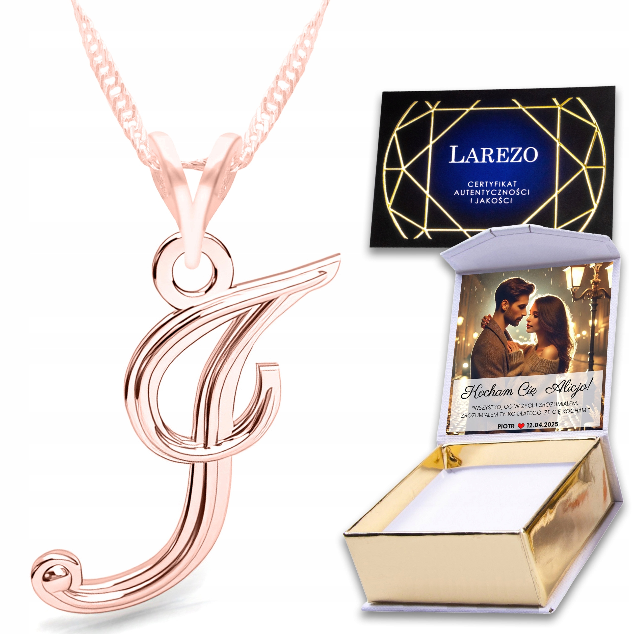 Náhrdelník Pozlacený Písmeno A Abeceda Jméno Iniciál Dámský Potisk