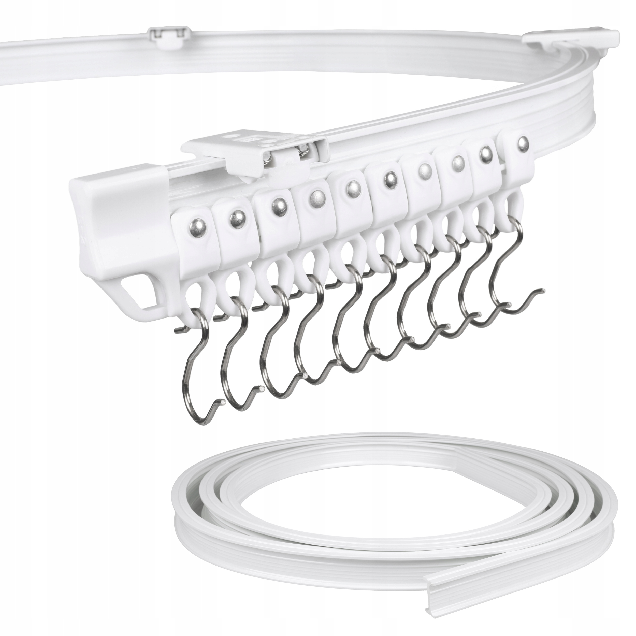 Flexibilní Garnýž pro záclony Garnýž Stropní zavinovací lišta Ohebná 5 M