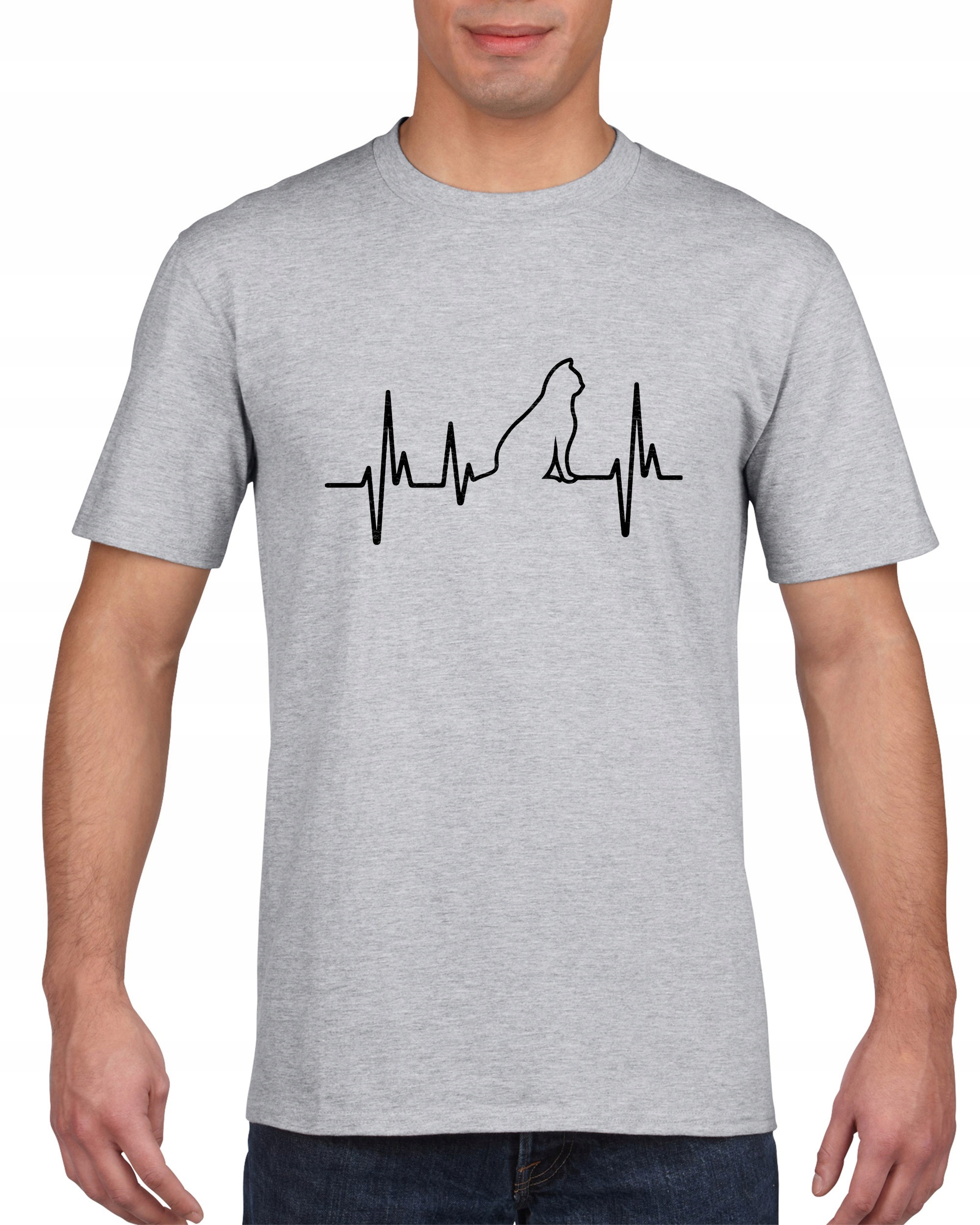 

Koszulka męska Linia życia Ekg kot XXL