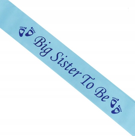 BABY SHOWER PĘPKOWE SZARFA DLA STARSZEJ SIOSTRY