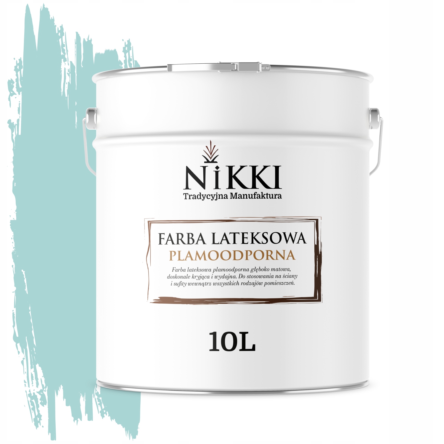 Latexová Farba Odolná Voči Škvrnám Farba Tyrkysová Svetlá H1462 10L Hlboká Matná