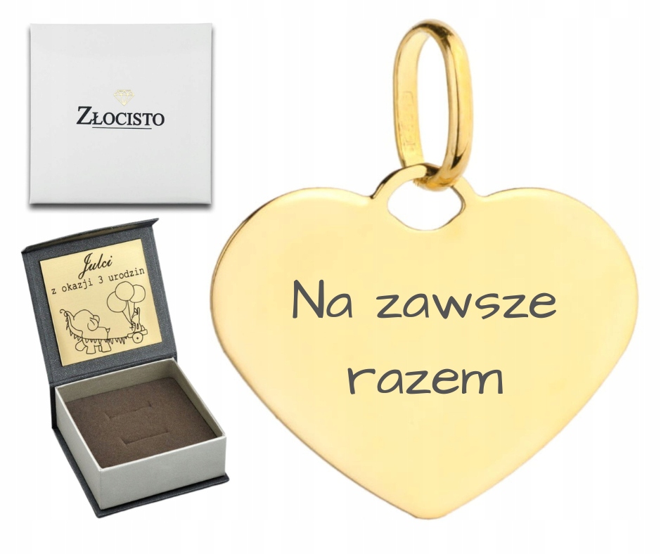 Zlatý přívěsek Srdce Srdíčko Hladké Pod Gravírování 585 Dárek Den Žen