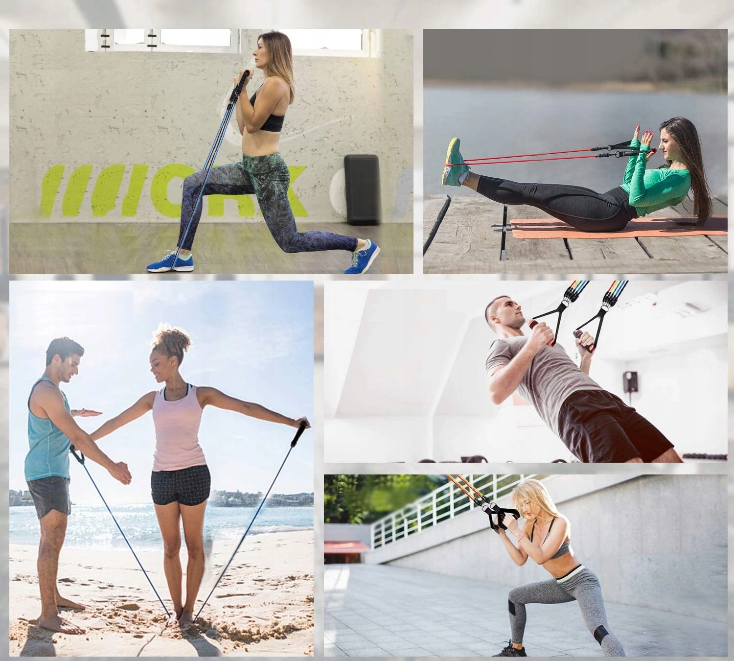 ZESTAW 5 GUM OPOROWYCH DO ĆWICZEŃ TRENINGOWE FIT Liczba sztuk w zestawie 11