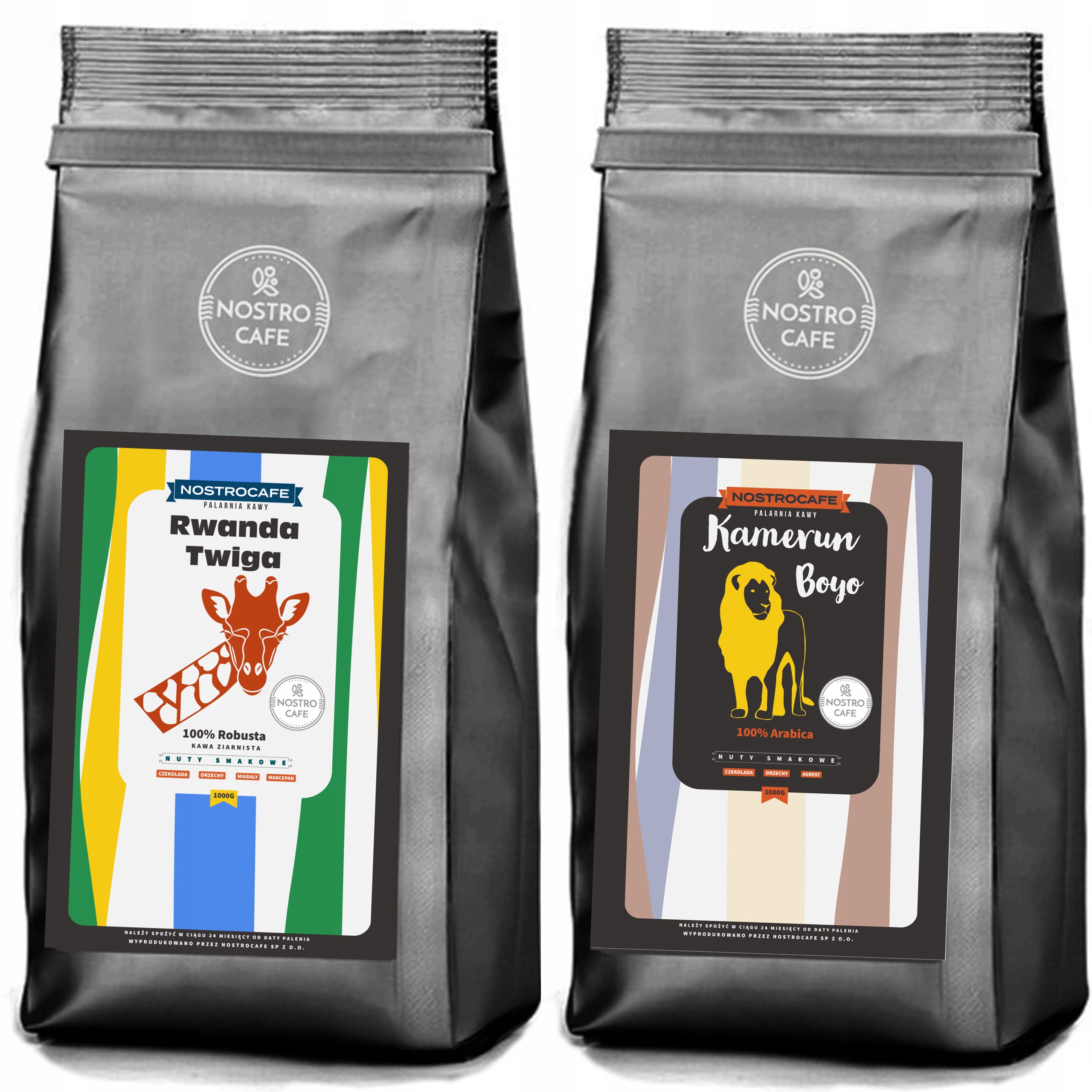 Levně Káva Zrnková 2KG Rwanda Twiga Kamerun Boyo