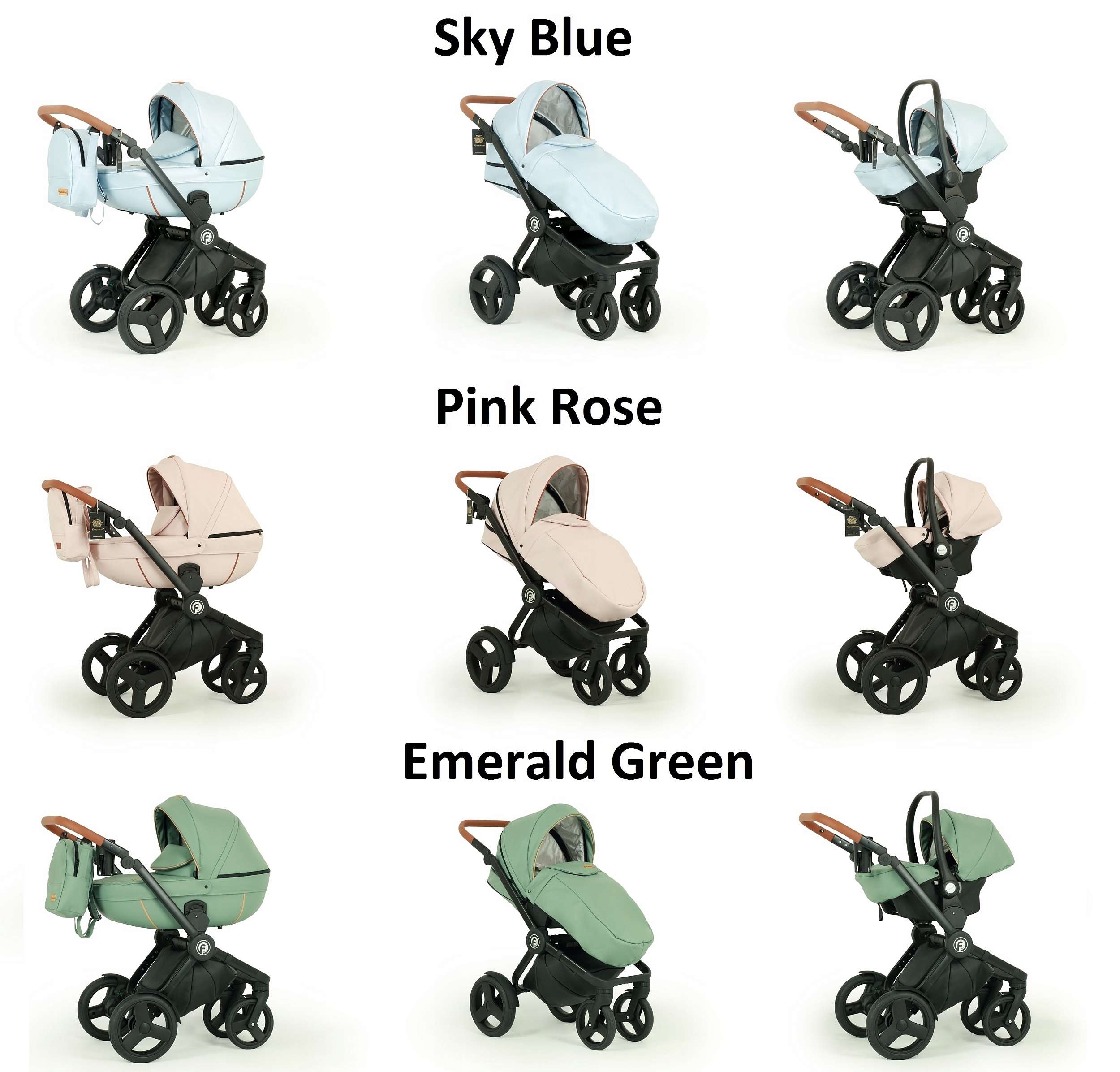 WÓZEK DZIECIĘCY VERDI FUTURO 3W1 CUBA BLACK Stelaż Aluminiowy