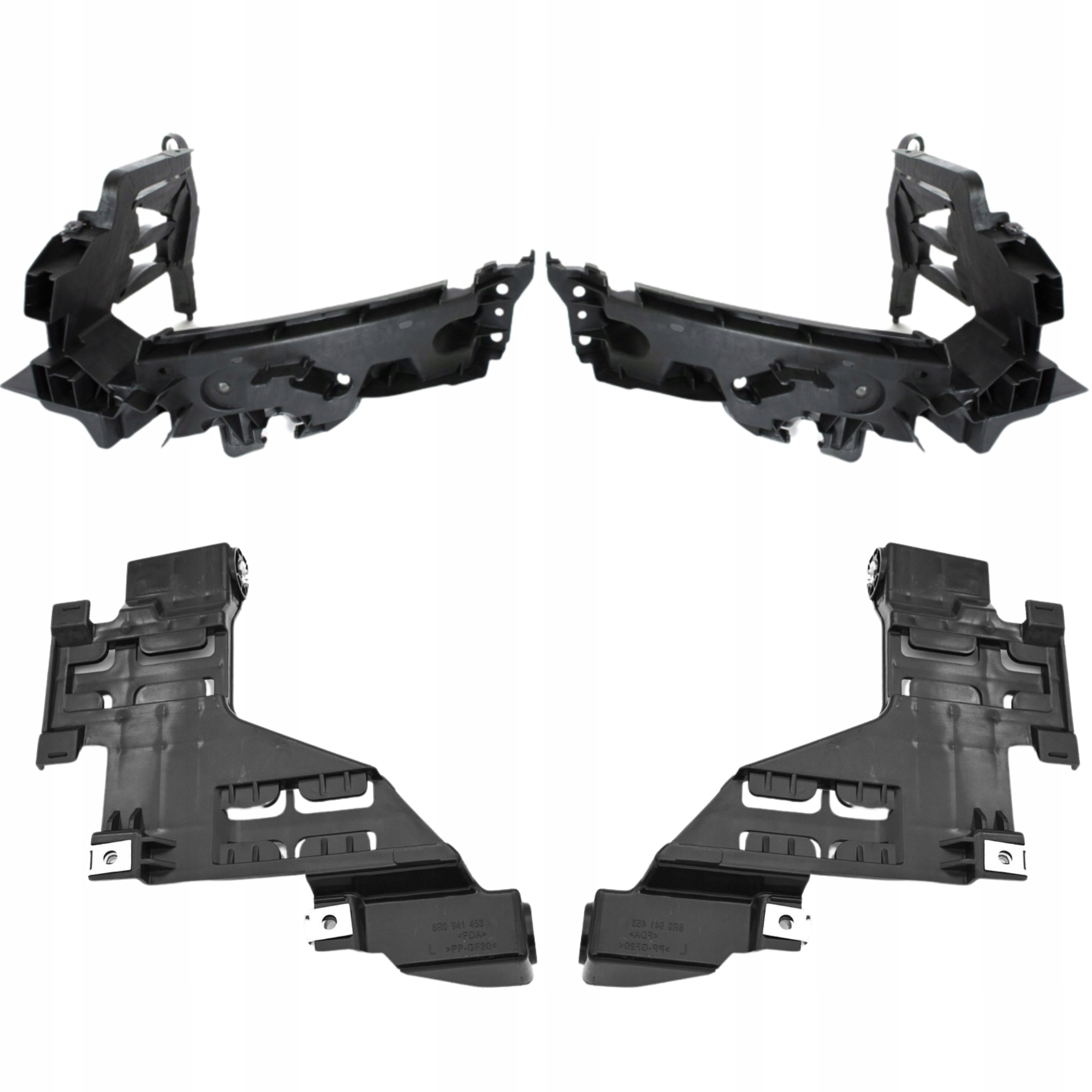 Audi Q5 8R 08-12 Sada Upevňovacích Prvků Pro Světlomety Kompletní Kluzáky L+p Nové