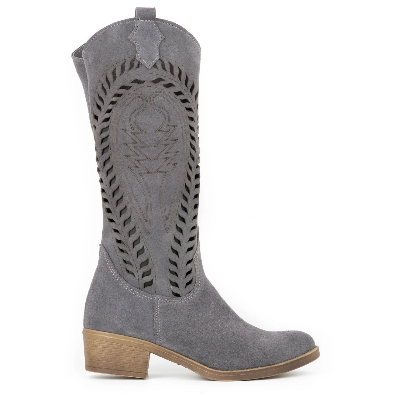 Dámské kožené kozačky Carla šedé barvy 37