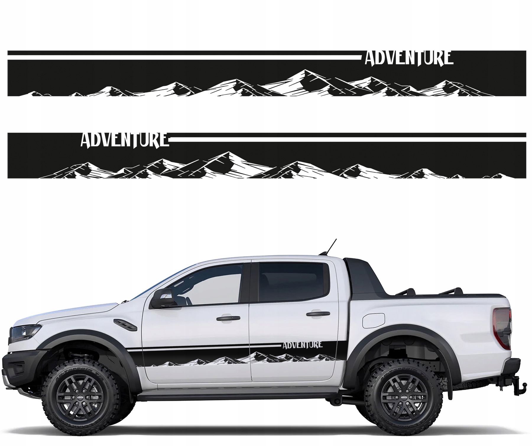 NAKLEJKI NA BOK SAMOCHODU PASMO GORSKIE 22x250cm